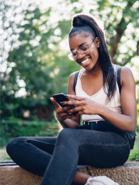 Woman using phone