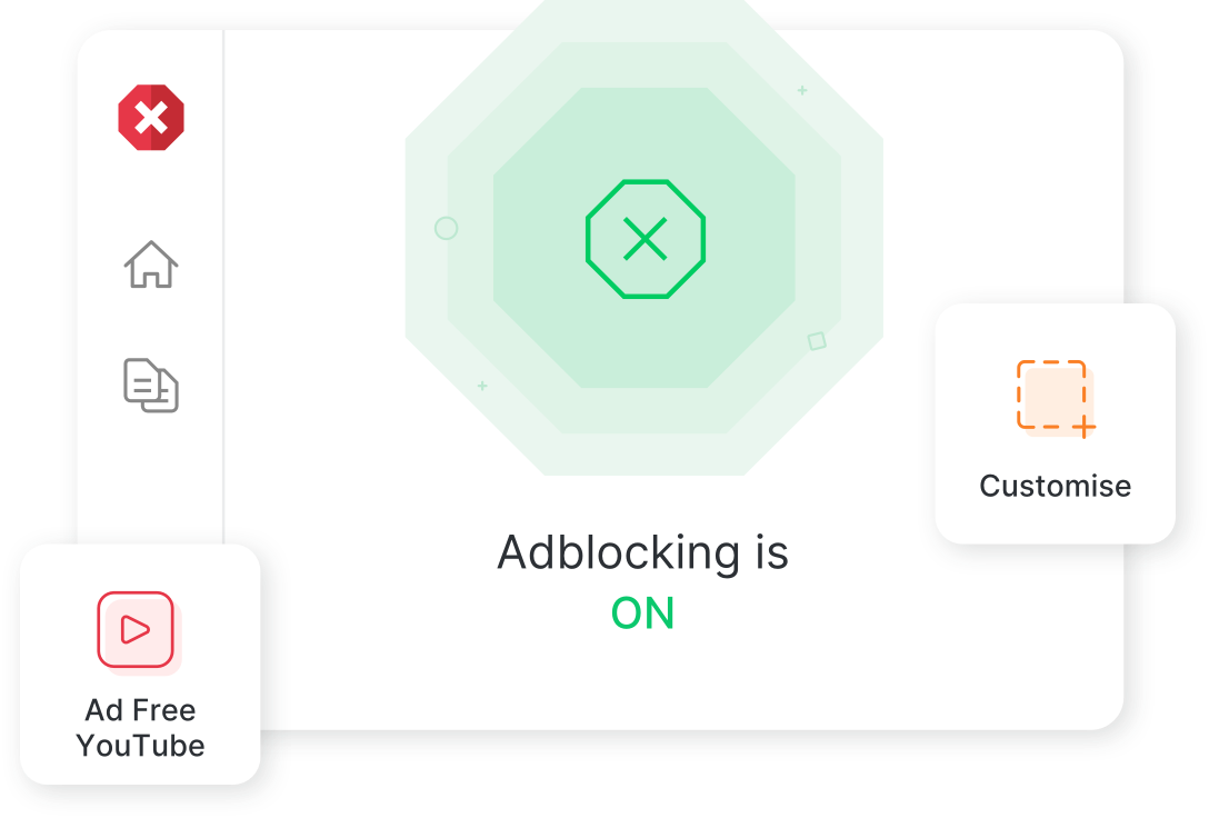 Total&nbsp;Adblock uygulama arayüzünün örneğini gösteren resim